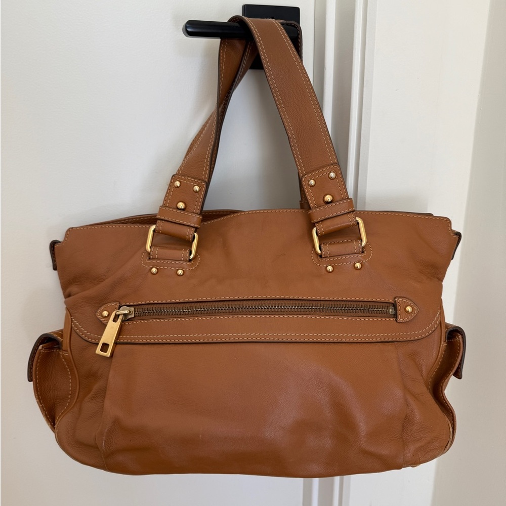Marc Jacob Large Brown Leather Handbag Satchel Purse